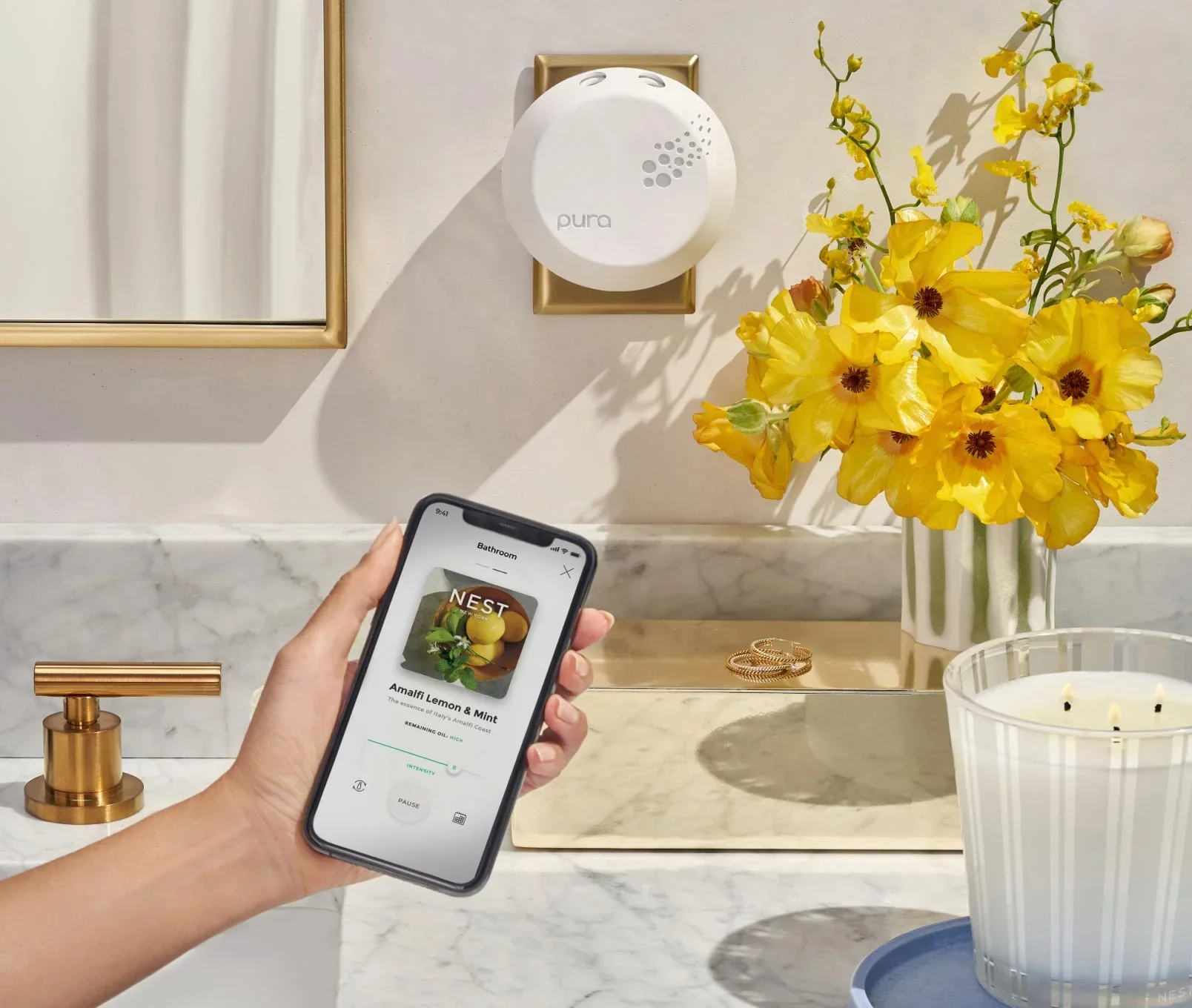 Amalfi Lemon & Mint Refill Duo for NEST x Pura Smart Home Fragrance Diffuser - Smart Vials