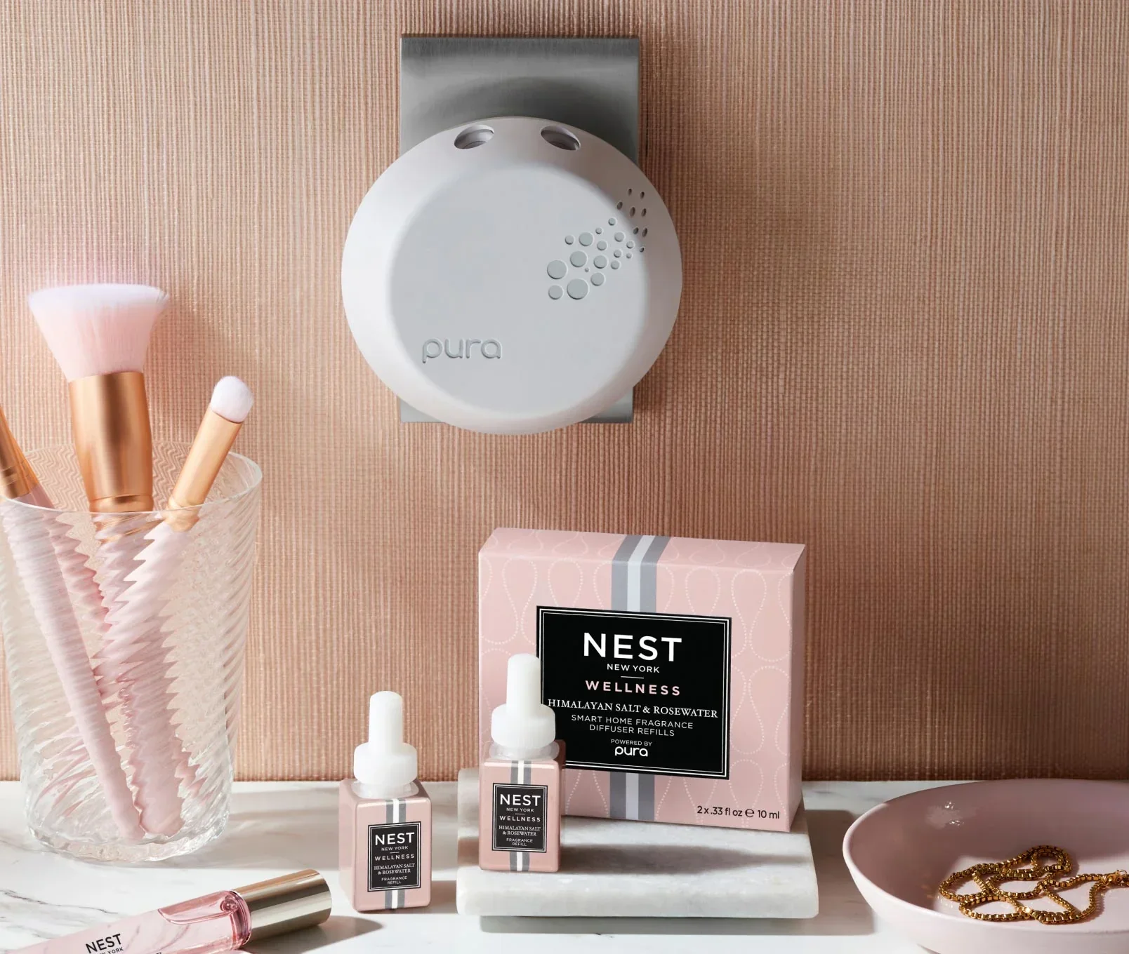 Himalayan Salt & Rosewater Refill Duo for NEST x Pura Smart Home Fragrance Diffuser - Smart Vials