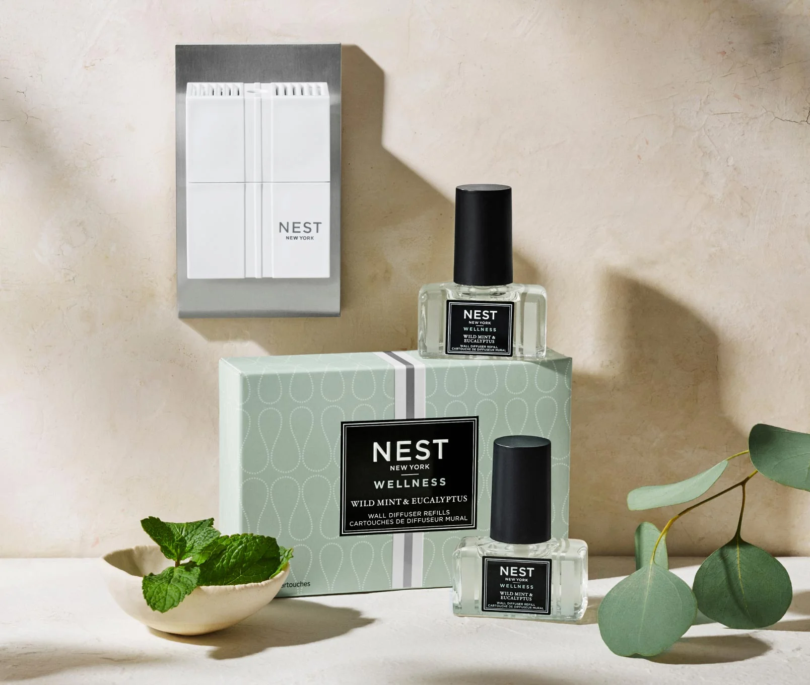 Wild Mint & Eucalyptus Refills for Wall Diffuser